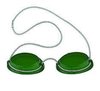 Schutzbrille grün mit Gummizug